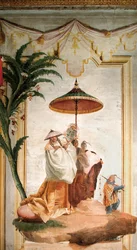 Mandarinvandringen, från det kinesiska rummet i Foresteria, 1757