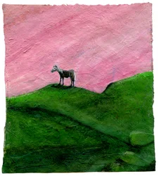 Slutet på dagen, 2004, (olja på papper)