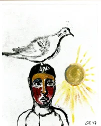 Homecoming III, 2017, (olja på papper)