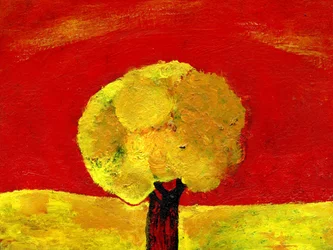 Yellow Tree, 2006, (olja på papper)