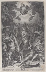 Sankta Katarinas martyrskap, efter Bernardino Passari, 1588.