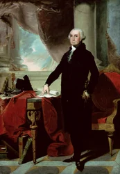 George Washington (1732-99) (lito i färg)