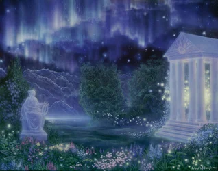 Aurora garden,1990 (akryl på duk)