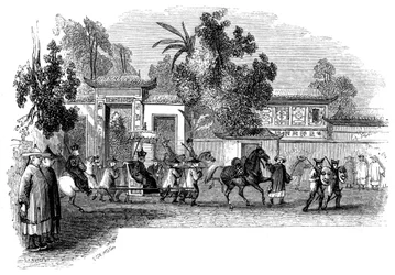 Framträdande offentligt av en vicekung med hans följe, 1847