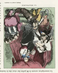 Illustration av Louis Alexandre Gosset de Guines dit Gill (1840-1885) för omslaget till L