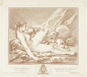 Liggende Venus träffade Amor en Anteros