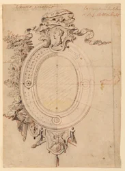 Design för en oval ram på temat Venus Victorious