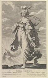 European Sibyll, ca. 1635. Skapare: Gilles Rousselet, Abraham Bosse.