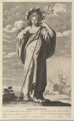 Sibylla av Cumae, ca. 1635. Skapare: Gilles Rousselet, Abraham Bosse.