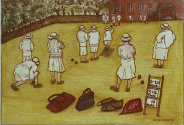Bowling, 1988 (akvarell på papper)
