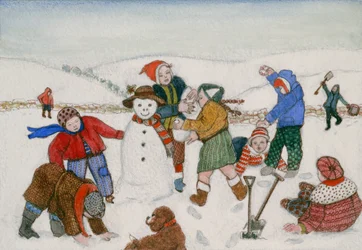 Leker i snön