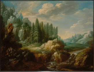Skogbevuxen bergslandskap