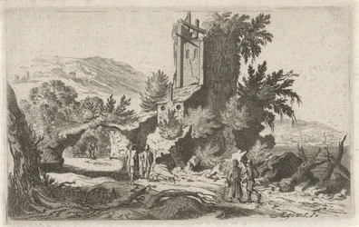 Vandrare vid en ruin Sex landskap (serietitel)