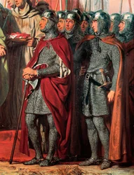 Tredje korståget (1189-1192): Möte och handskakning mellan Filip Augustus (Filip II av Frankrike