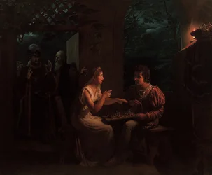 Ferdinand och Miranda spelar ett parti schack, 1822.