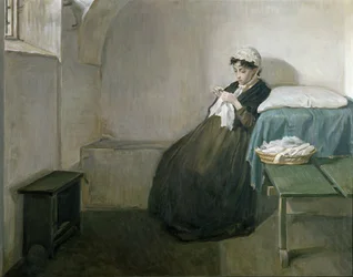 Den napolitanska patrioten Luisa Sanfelice (olja på duk)