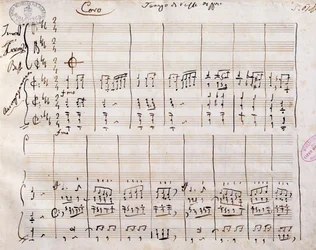 Handskrivet partitur av Gioacchino Rossini (1792-1868)
