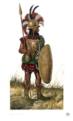 Roman antiquite: soldat i den romerska armén på 800-talet f.Kr.