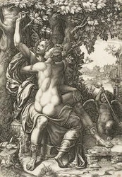 Angelica och Medoro, ca 1570