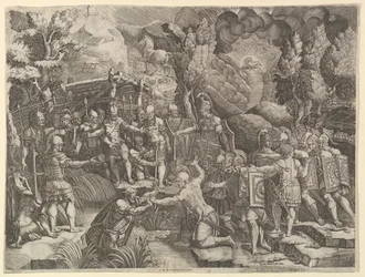 Sinon Deceiving the Trojans, mitten av 1540-talet.