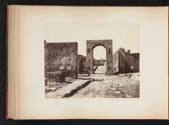 Utsikt över Strada Mercurio i Pompeji, Italien Strada Mercury. (Pompeii) (titel på objekt)