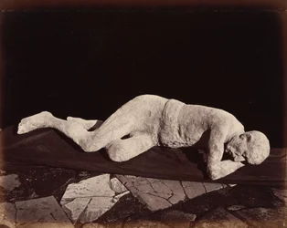 Mänsklig avgjutning, Pompeji,1873 (foto)