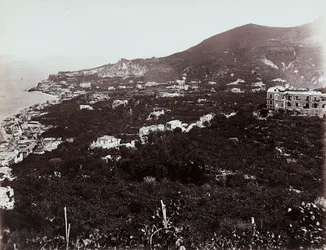Panoramautsikt över Casamicciola, nära Neapel