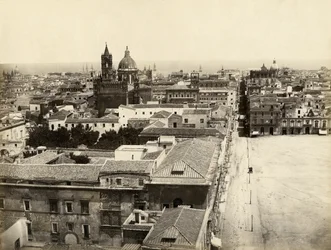 Utsikt över Palermo från Porta Nuova, Sicilien, Italien, fotografi av Giorgio Sommer