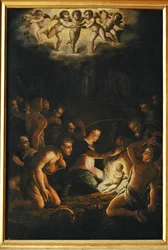 Herdarnas tillbedjan. Omkring 1550 (målning på duk)