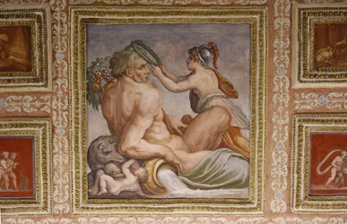 Ceres ammande Triptolemus, detalj av Altoviti-taket, fresk från 1553