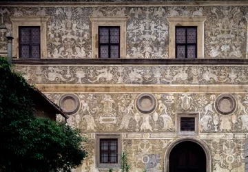 Fasaden av det kommunala konstgalleriet (Palazzo Vitelli alla Cannoniera)