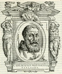 Porträtt av Giovanni Angelo Montorsoli, Vasari 1568