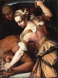 Judith och Holofernes, ca 1554 (olja på pannå)