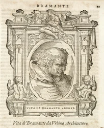 Milano, Braidensebiblioteket, Levnadsteckningar, Giorgio Vasari 1568, Bramante