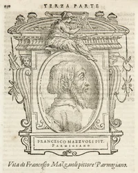 Milano, Biblioteca Braidense, Vite de piv excellent, Giorgio Vasari 1568, Francesco Mazzuoli kallad Il Parmigianino