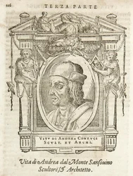 Milano, Braidensebiblioteket, Vite de piv excellent, Giorgio Vasari 1568, Andrea Contucci