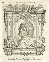 Milano, Braidensebiblioteket, Vite de piv excellent, Giorgio Vasari 1568, Francesco di Cristofano kallad Il Franciabigio