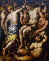 Bacchus par Vasaris triumf, Giorgio (1511-1574). Olja på trä, slutet av 1560-talet, State A. Radishchev Art Museum, Saratov