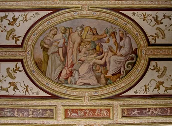 Myten om Ceres, detalj av Altoviti-taket, fresk från 1553