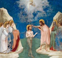 Kristi dop, detalj ur Kristi liv och lidande, av Giotto