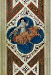 Elia tas till himlen, Detalj från Kristi liv och lidande, av Giotto