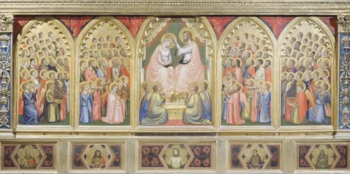 Italien, Florens, Santa Croce-basilikan, Bandini Baroncelli-kapellet, Jungfruns kröning