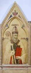 St Nicholas of Bari, detalj från Badia Polyptych, ca 1300, av Giotto (1267-1337), tempera på panel, 91x334 cm