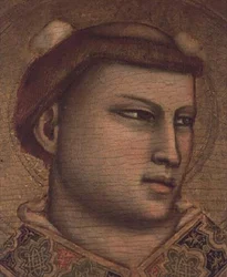 St. Stephen (tempera på panel) (detalj av 66554)