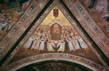 Den helige Franciskus av Assisis triumf (Fresco