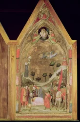 The Martyrdom of St. Paul, högra panel från Stefaneschi Triptych, c.1320 (tempera på panel)