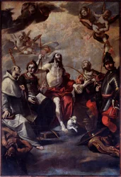 St John the Baptist, St George, St Lucy, St Catherine, St Bernard (Målning