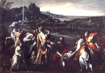 Fyndet av Moses (olja på duk)