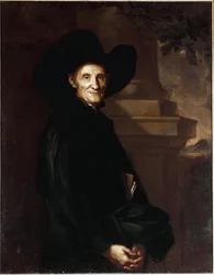 Porträtt av Arlotto Mainardi (1396-1484), kallad il Piovano eller Pievano Arlotto - Målning