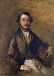Porträtt av Gaetano Donizetti (1797-1848), italiensk kompositör. Målning av Giovanni Carnovali dit il Piccio (1804-1873)